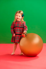 Tartan tiered little girl dress