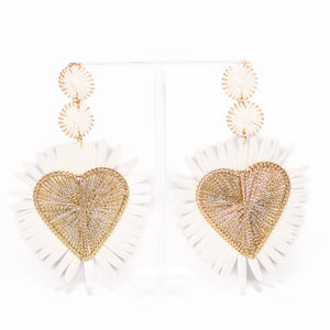 Sacred heart drop earrings