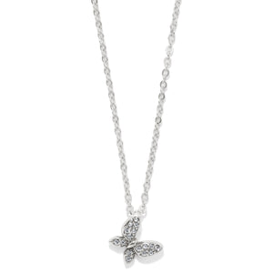 Enchanted Butterfly/flower silver necklace