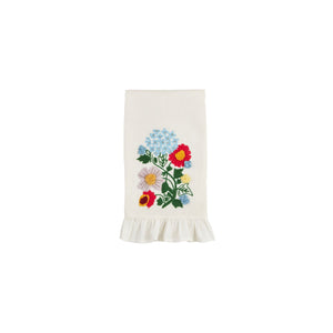 Floral waffle towel