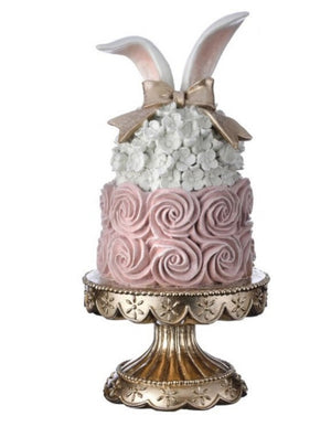 13.5” bunny ear cake on pedestal