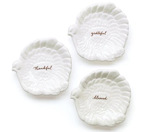 Mini turkey plate w/message