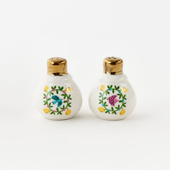 Bird and wreath salt and pepper shaker