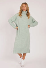 Cozy Oversized Knit Turtleneck Dress