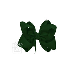 MULTI-LOOP GROSGRAIN BOW ON CLIP: 4.5" Large - 1.5" Ribbon on Alligator Clip