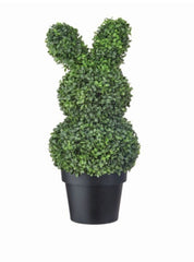 26” UV boxwood bunny topiary