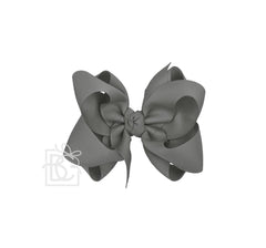 MULTI-LOOP GROSGRAIN BOW ON CLIP: 4.5" Large - 1.5" Ribbon on Alligator Clip