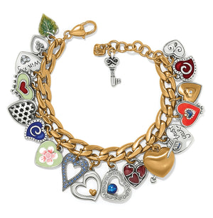 One heart charm bracelet