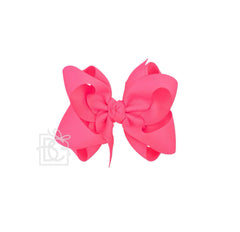 MULTI-LOOP GROSGRAIN BOW ON CLIP: 4.5" Large - 1.5" Ribbon on Alligator Clip