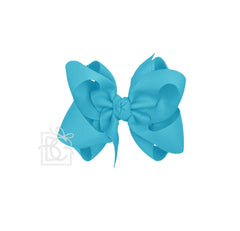 MULTI-LOOP GROSGRAIN BOW ON CLIP: 4.5" Large - 1.5" Ribbon on Alligator Clip