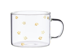 Large glass coffee mug