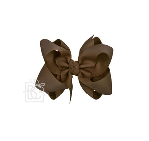 MULTI-LOOP GROSGRAIN BOW ON CLIP: 4.5" Large - 1.5" Ribbon on Alligator Clip