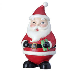 12” resin standing winking santa