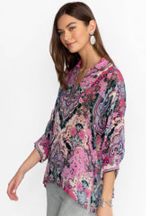 Marlow Burnout Blouse-Paisley Melody