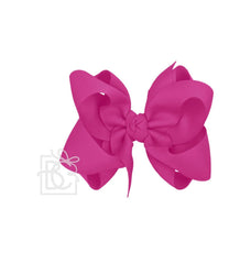 MULTI-LOOP GROSGRAIN BOW ON CLIP: 4.5" Large - 1.5" Ribbon on Alligator Clip