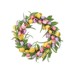 24” tulip garden wreath