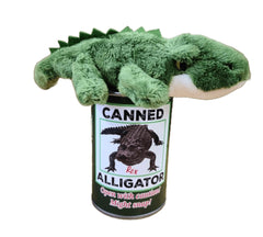 Canned plush animale