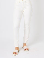 Judy Blue Braided Relaxed White Jean