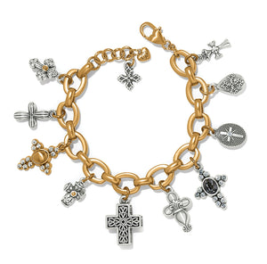 Heavenly cross charm bracelet
