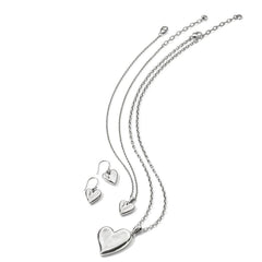 PETITE CASCADE REVERSIBLE HEART NECKLACE