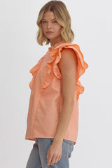 Apricot ruffle top