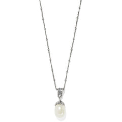 Everbloom Pearl Drop Silver Necklace