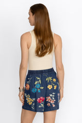 EVANGELINE DRAWSTRING DENIM SHORT