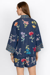 EVANGELINE TENCEL CROPPED KIMONO