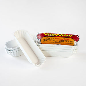 Washable “paper” hot dog tray set of 4