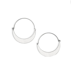Palm Canyon large silver hoop