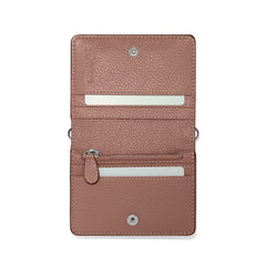 French Mauve Interlock Harmony Crossbody Wallet