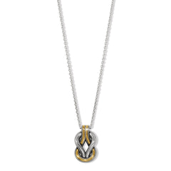 Large Interlock Harmony 2 tone necklace