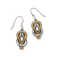 Interlock Harmony 2 tone French wire earring