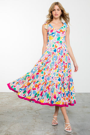 Multi Color tiered dress