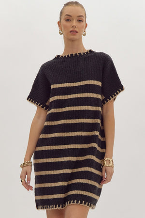 Stripped Sweater Dress