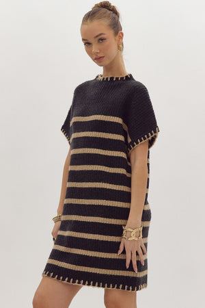 Stripped Sweater Dress