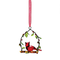 Cardinal on swing ornament