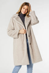 Lenore textured fur coat