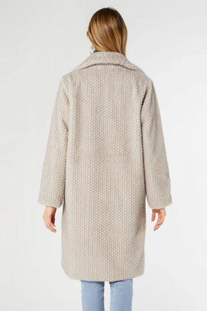 Lenore textured fur coat