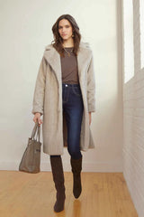 Lenore textured fur coat