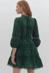 Forest ruffle dress