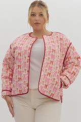 Quilted bow jacket