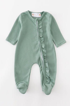 Ruffled Waffle baby footie