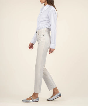 Reese High rise Metallic silver jean