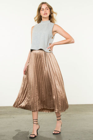 Pleated skirt dress