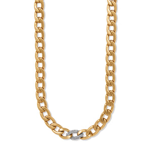 Cleo Pave link gold necklace