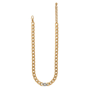 Cleo Pave link gold necklace