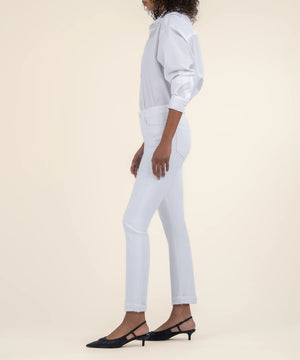 Catharine boyfriend optic white mid-rise Jean