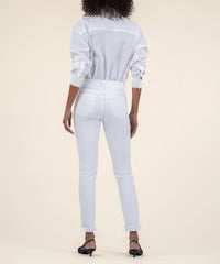 Catharine boyfriend optic white mid-rise Jean