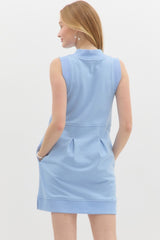 Half zipper dress with pockets